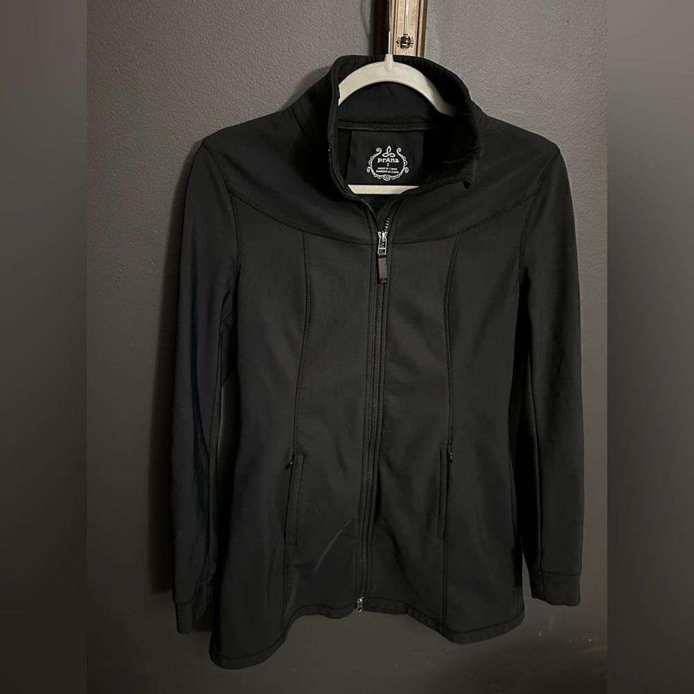 Prana Hard Shell Fleece Lined Jacket Black Women's Size Small